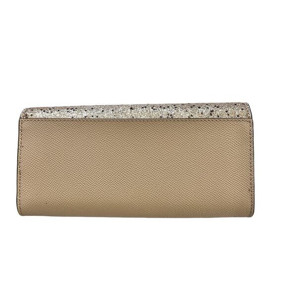 Coach Gold Glitter And Stars Slim Envelope Leather Wallet Large F38692 - Picture 6 of 11